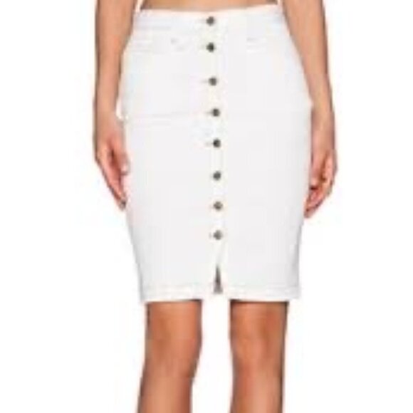 Current/Elliott The Dorothy Button Front Denim Skirt 26 - Picture 1 of 6